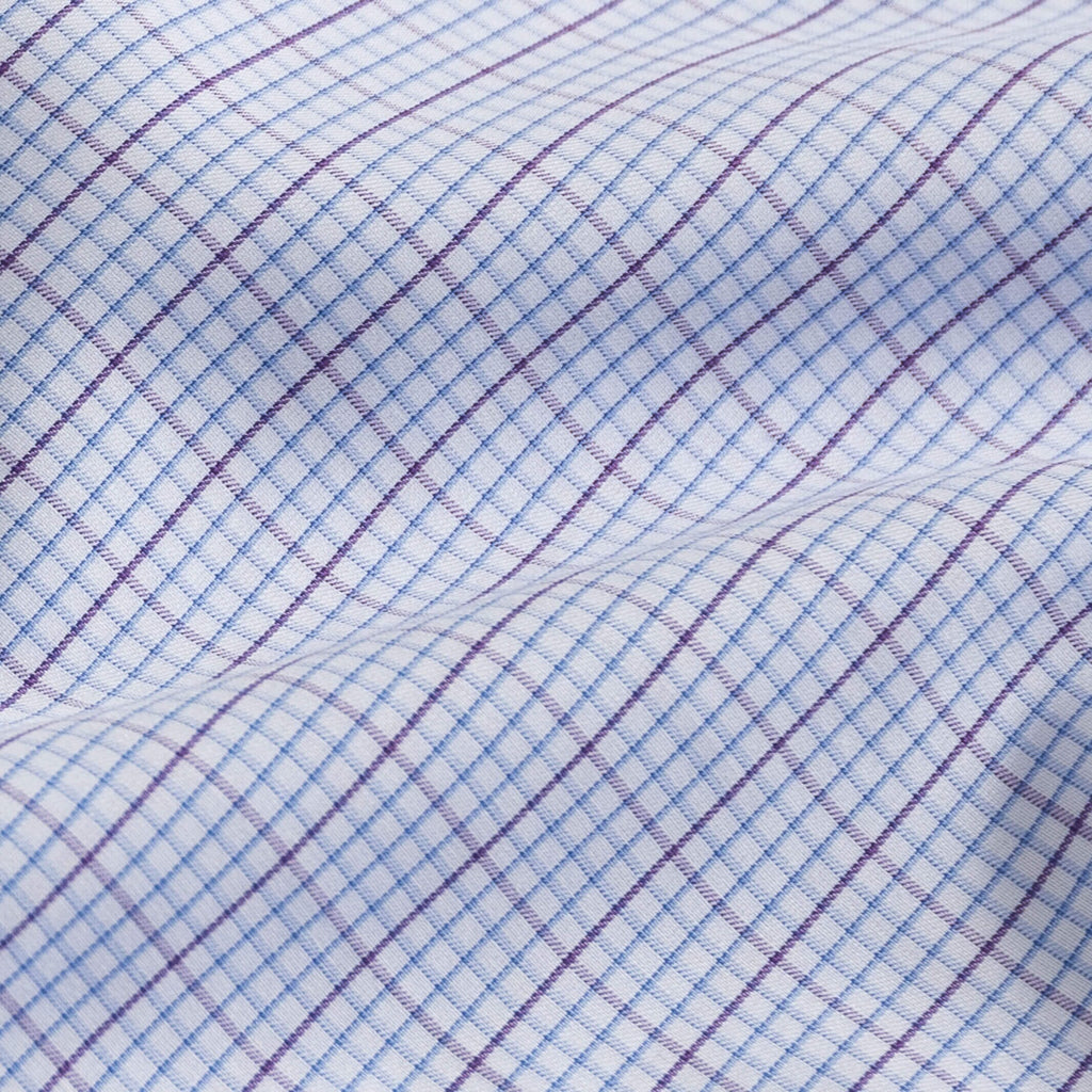 The Plum Kent Windowpane Custom Shirt Custom Dress Shirt- Ledbury