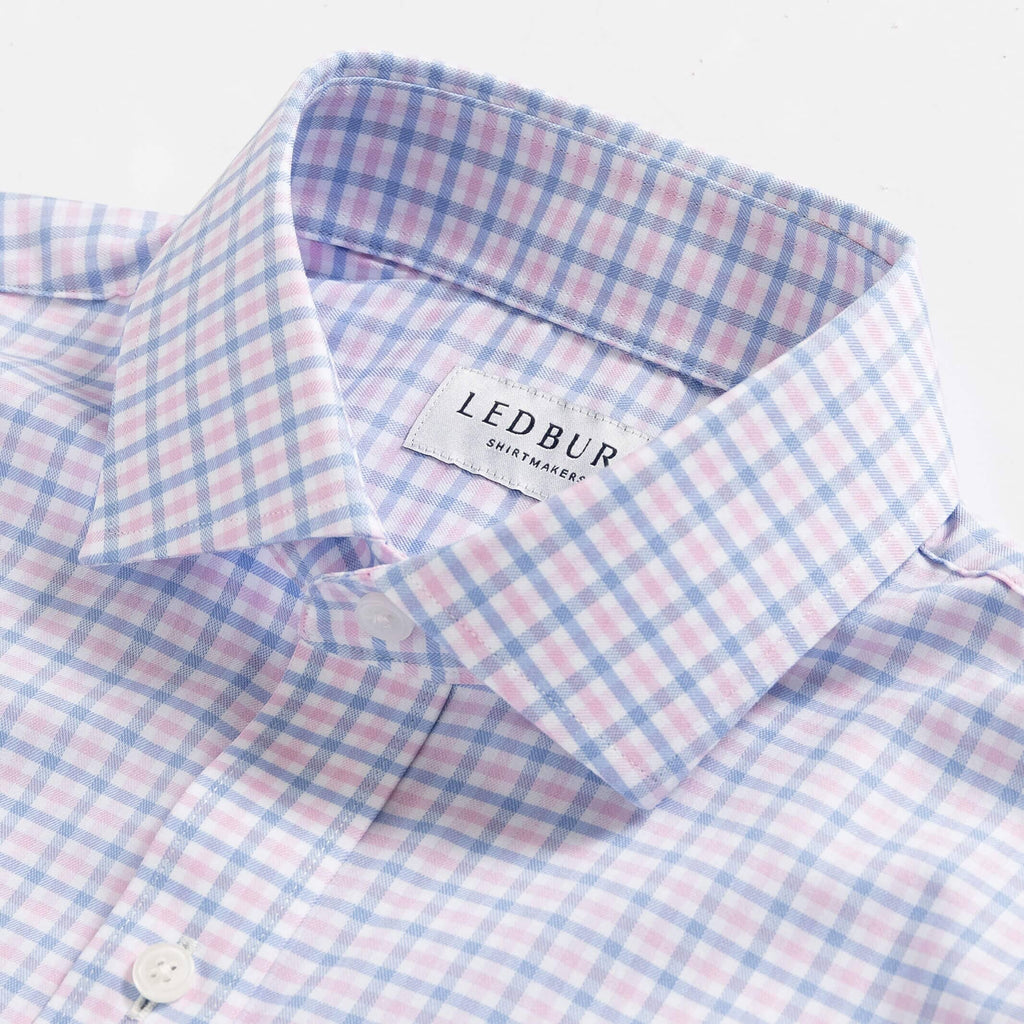 The Pink Journey Flex Performance Tattersall Custom Shirt Custom Dress Shirt- Ledbury