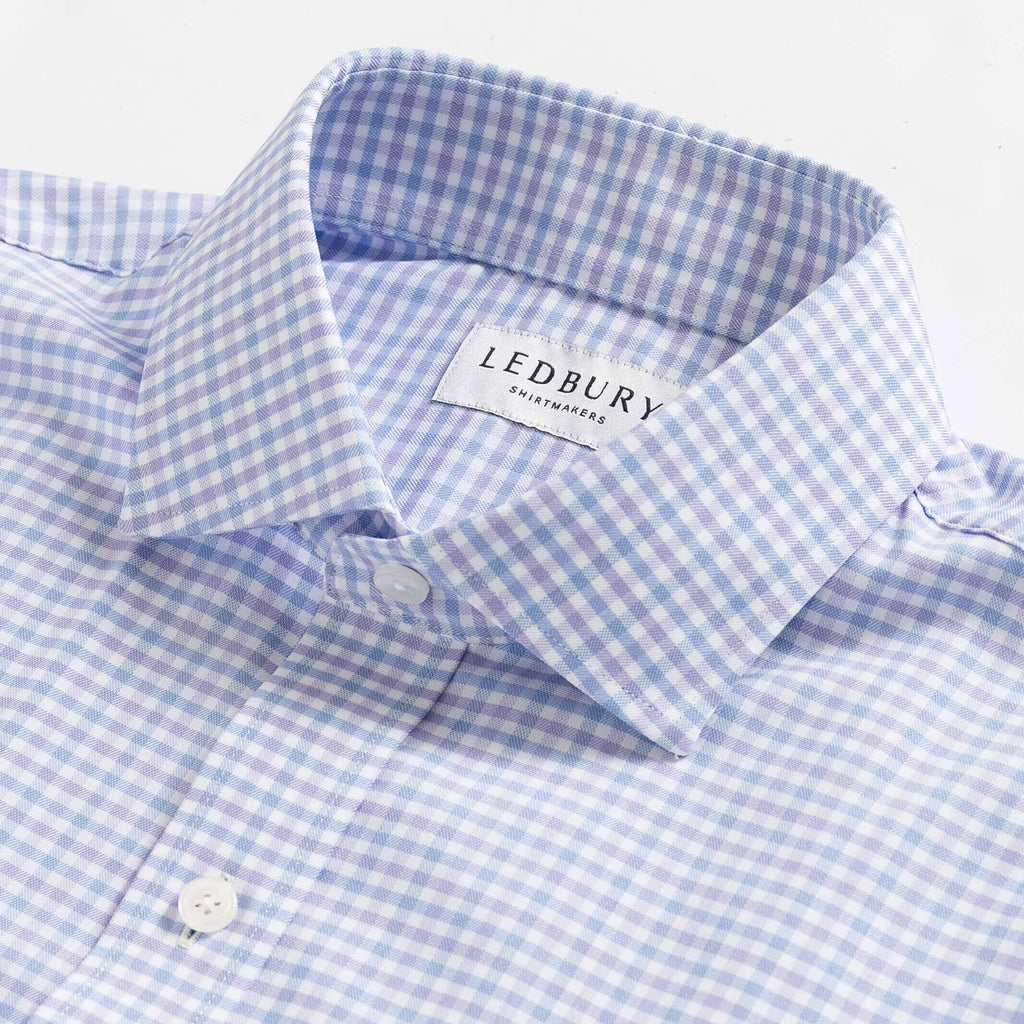 The Lavender Journey Flex Performance Tattersall Custom Shirt Custom Dress Shirt- Ledbury