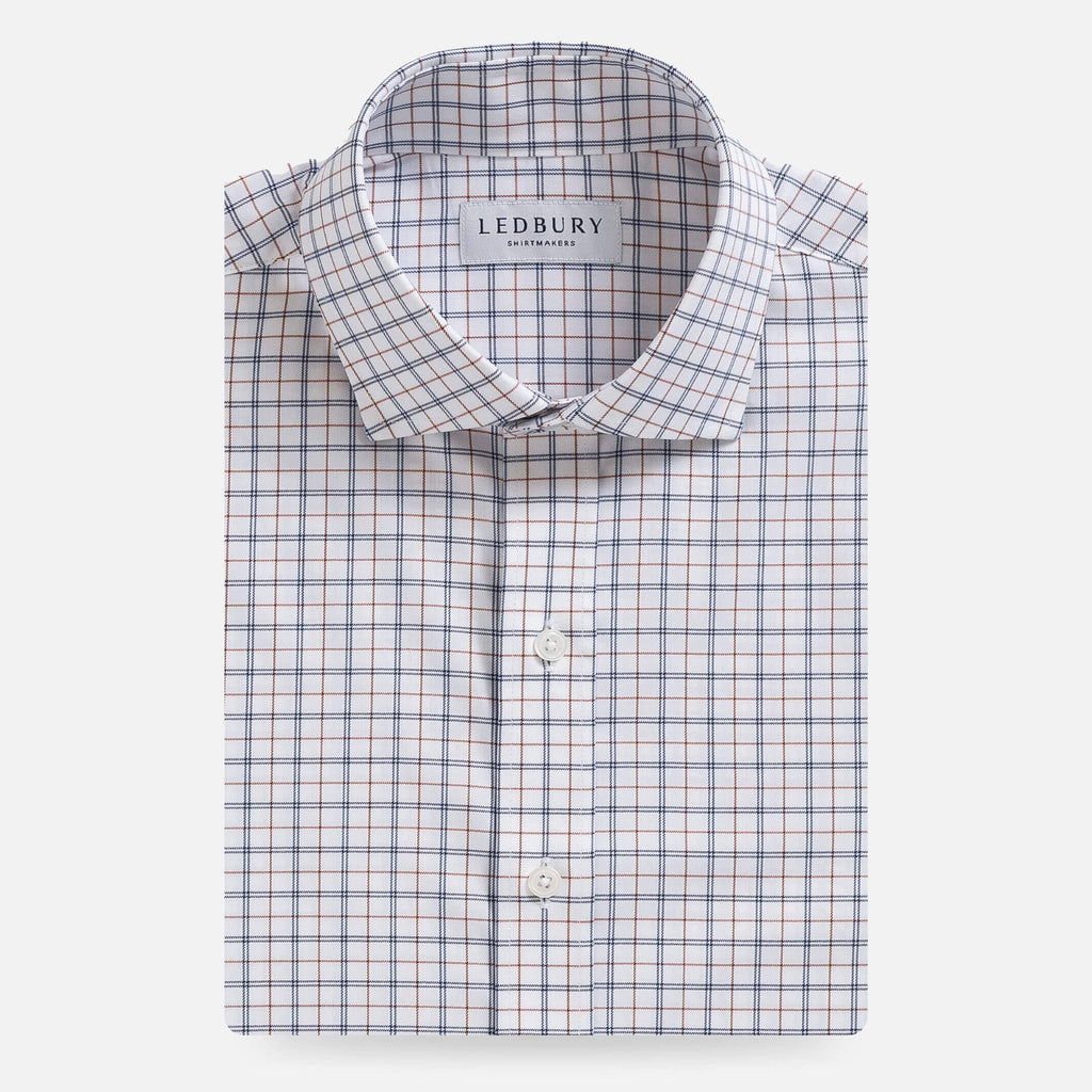 The Sienna Journey Flex Performance Windowpane Custom Shirt Custom Dress Shirt- Ledbury