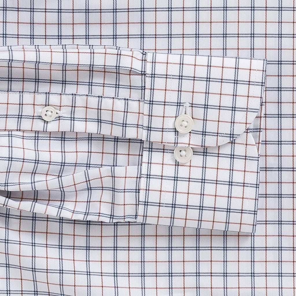 The Sienna Journey Flex Performance Windowpane Custom Shirt Custom Dress Shirt- Ledbury