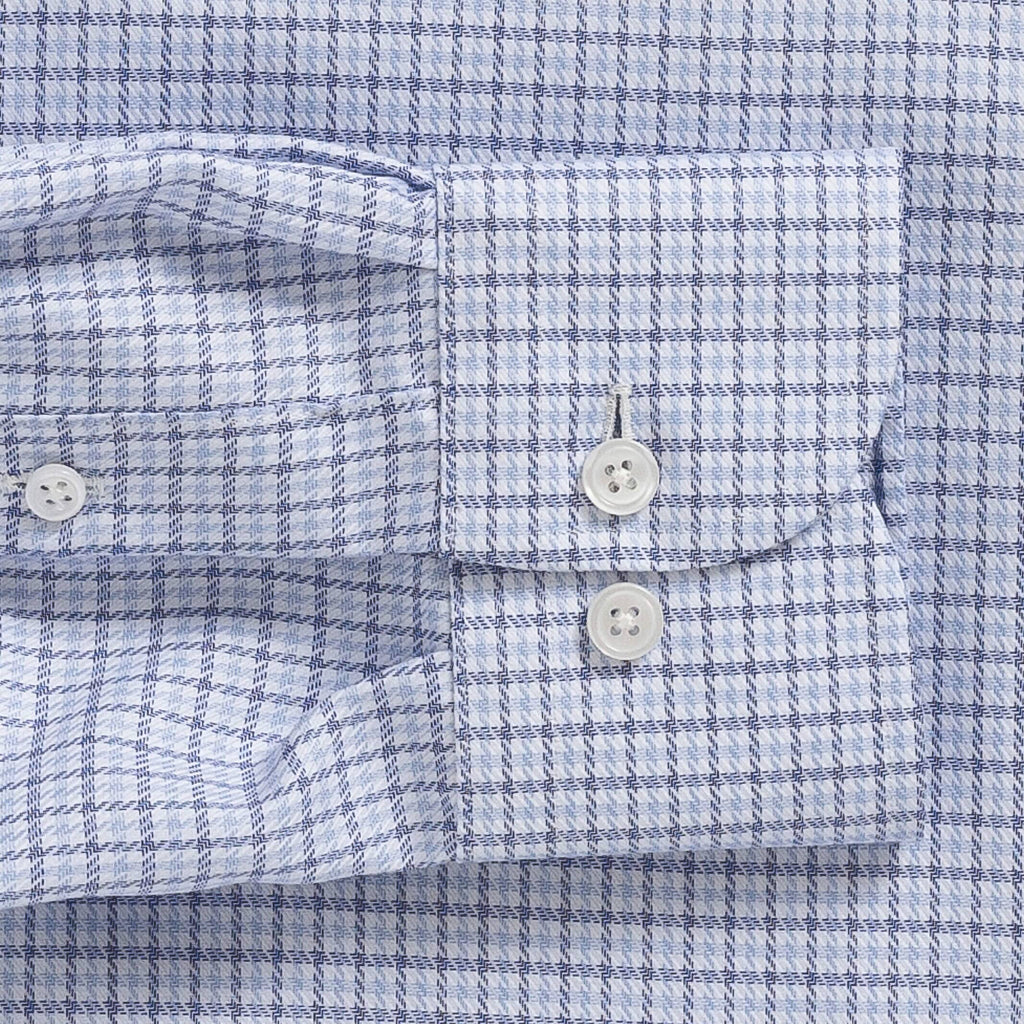 The Navy Carrington Non Iron Twill Custom Shirt Custom Dress Shirt- Ledbury