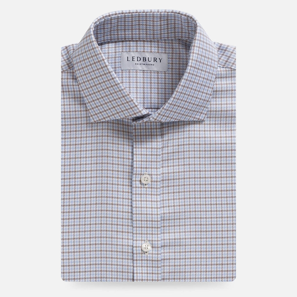 The Brown Carrington Non Iron Twill Custom Shirt Custom Dress Shirt- Ledbury