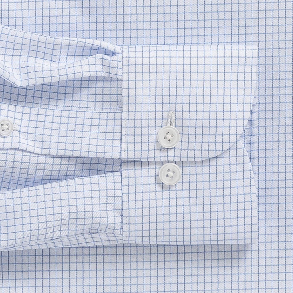 The Sky Blue Faber Non Iron Twill Custom Shirt Custom Dress Shirt- Ledbury