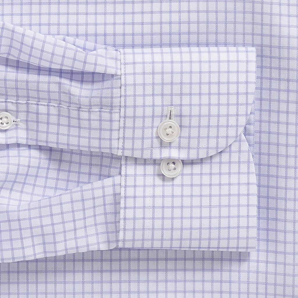 The Lavender Owenby Comfort Stretch Check Custom Shirt Custom Dress Shirt- Ledbury