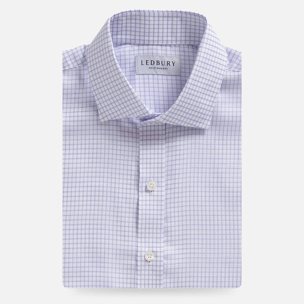 The Lavender Owenby Comfort Stretch Check Custom Shirt Custom Dress Shirt- Ledbury