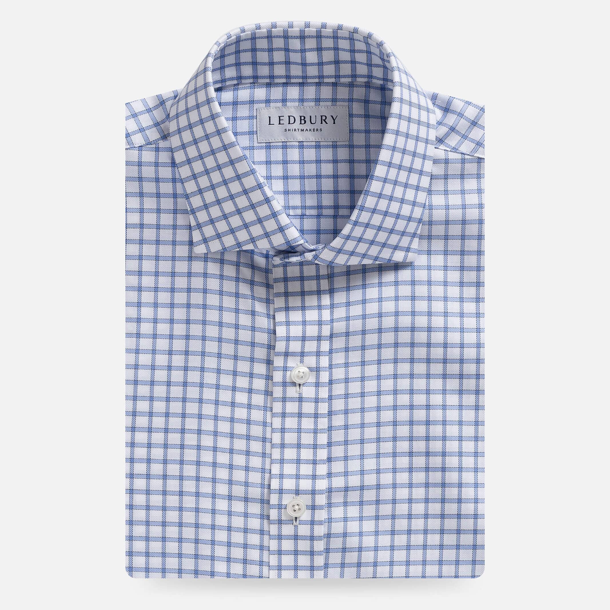 The Powder Blue Bateman Comfort Stretch Custom Shirt Custom Dress Shirt- Ledbury