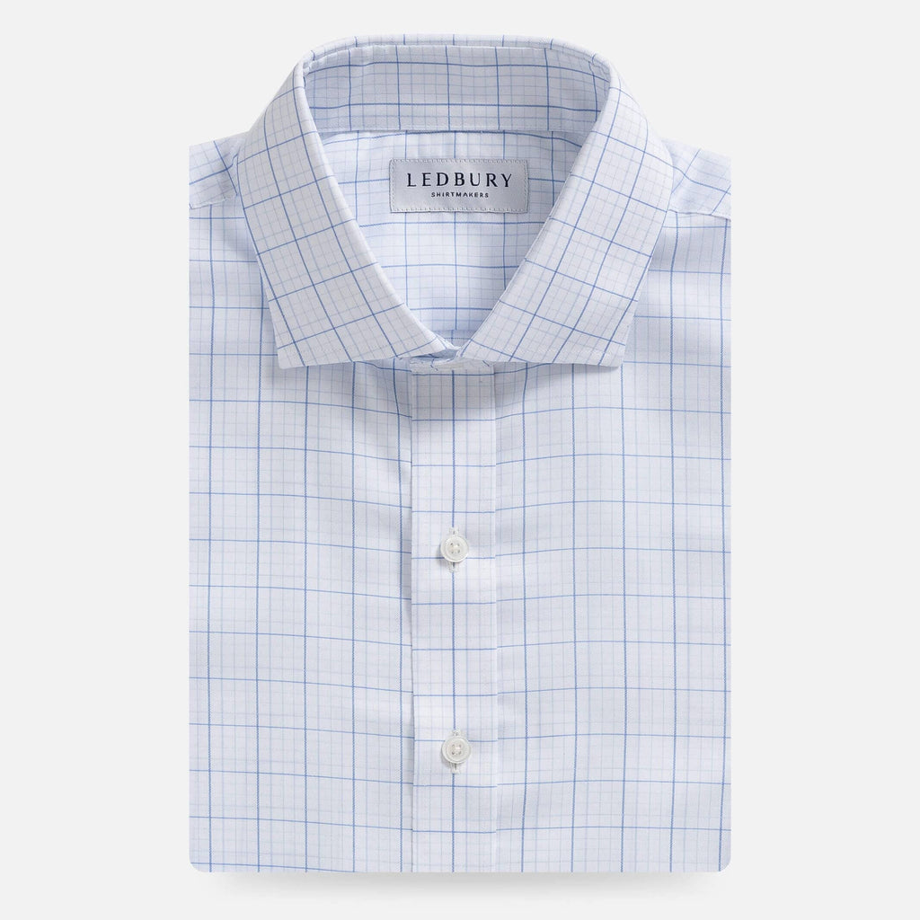 The Light Blue Corbly Comfort Stretch Custom Shirt Custom Dress Shirt- Ledbury