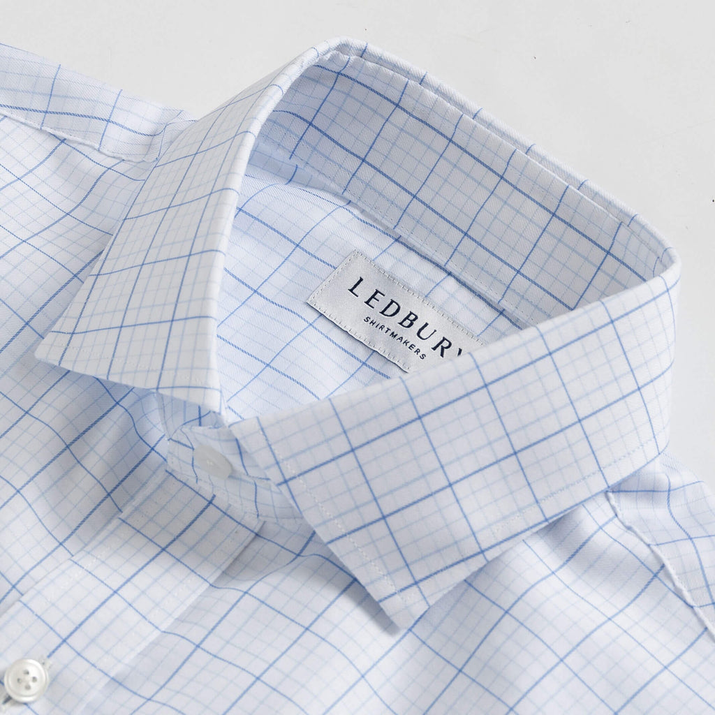 The Light Blue Corbly Comfort Stretch Custom Shirt Custom Dress Shirt- Ledbury