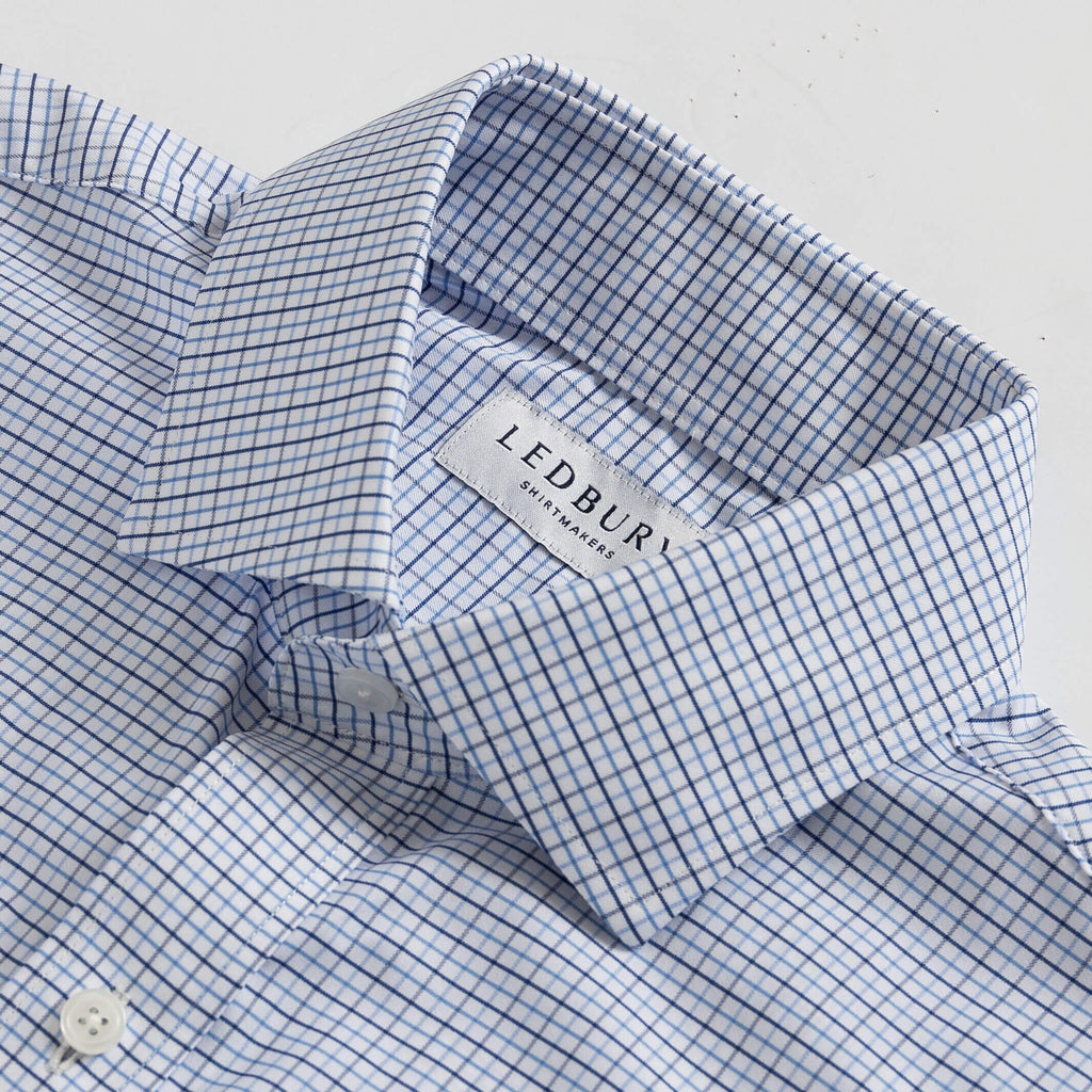 The Navy Blue Keel Performance Twill Custom Shirt Custom Dress Shirt- Ledbury