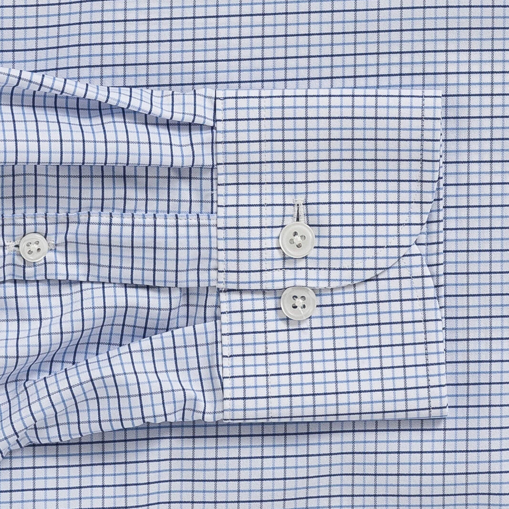 The Navy Blue Keel Performance Twill Custom Shirt Custom Dress Shirt- Ledbury