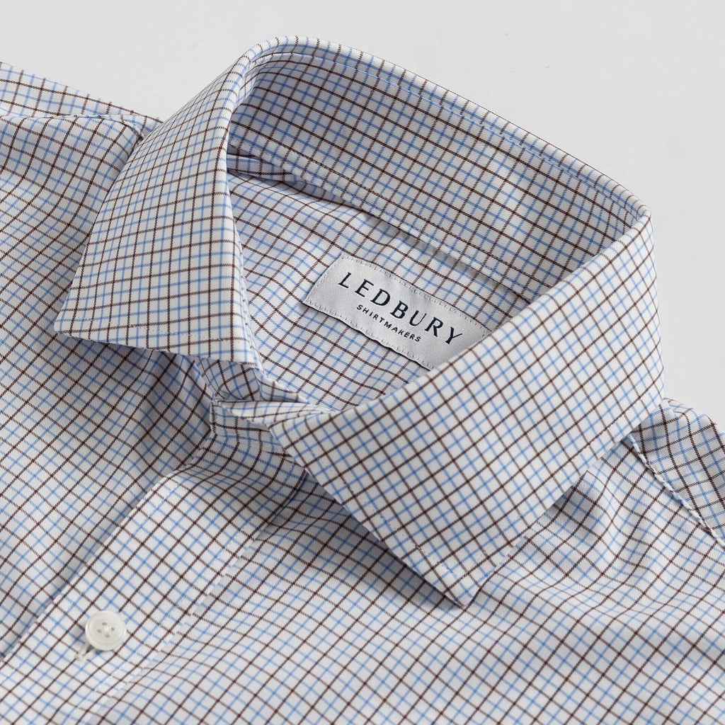 The Brown Keel Performance Twill Custom Shirt Custom Dress Shirt- Ledbury