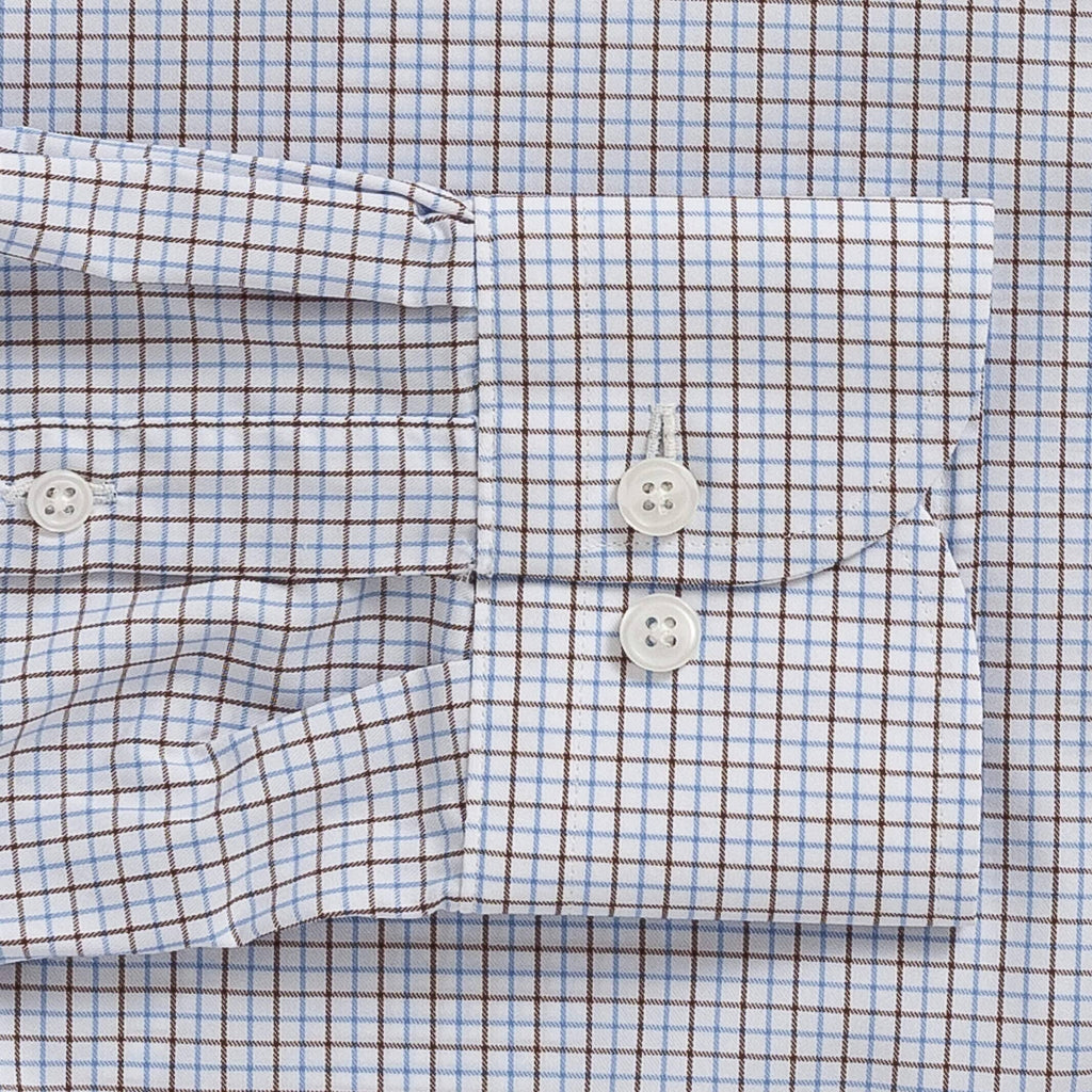 The Brown Keel Performance Twill Custom Shirt Custom Dress Shirt- Ledbury