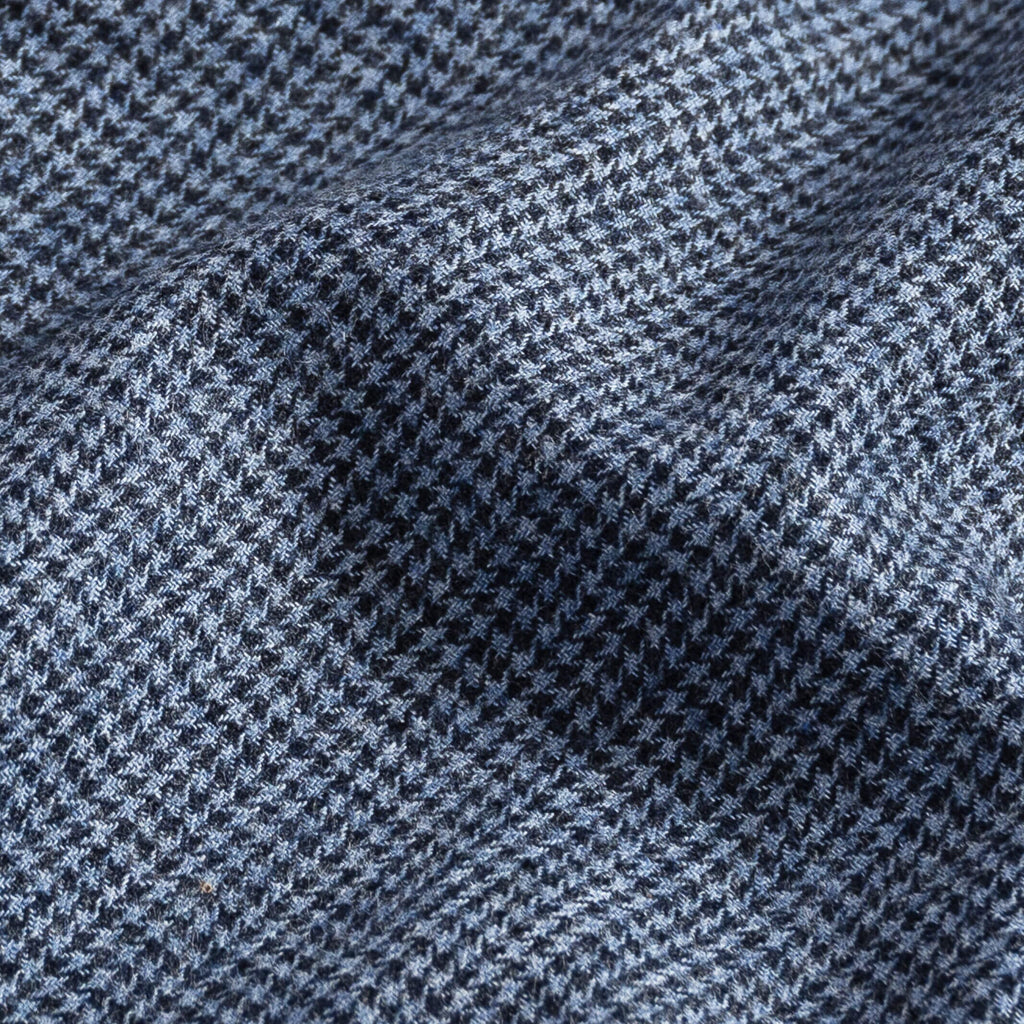 The Blue Conlon Houndstooth Custom Shirt Custom Casual Shirt- Ledbury