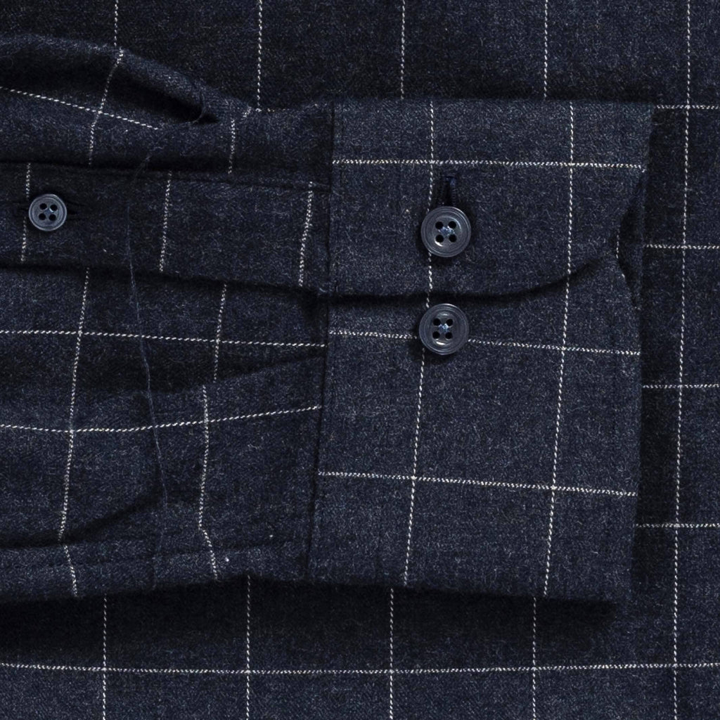 The Navy Conlon Windowpane Custom Shirt Custom Casual Shirt- Ledbury