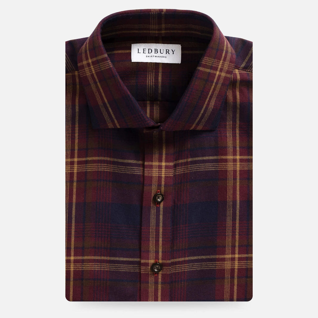 The Plum Woodly Plaid Custom Shirt Custom Casual Shirt- Ledbury