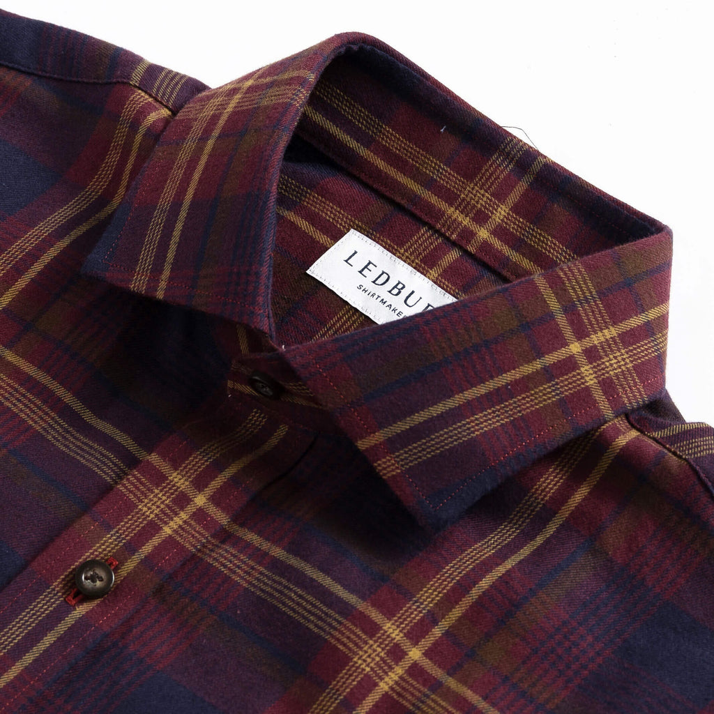 The Plum Woodly Plaid Custom Shirt Custom Casual Shirt- Ledbury