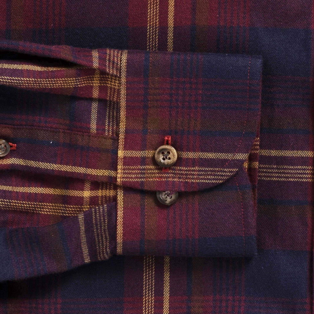 The Plum Woodly Plaid Custom Shirt Custom Casual Shirt- Ledbury