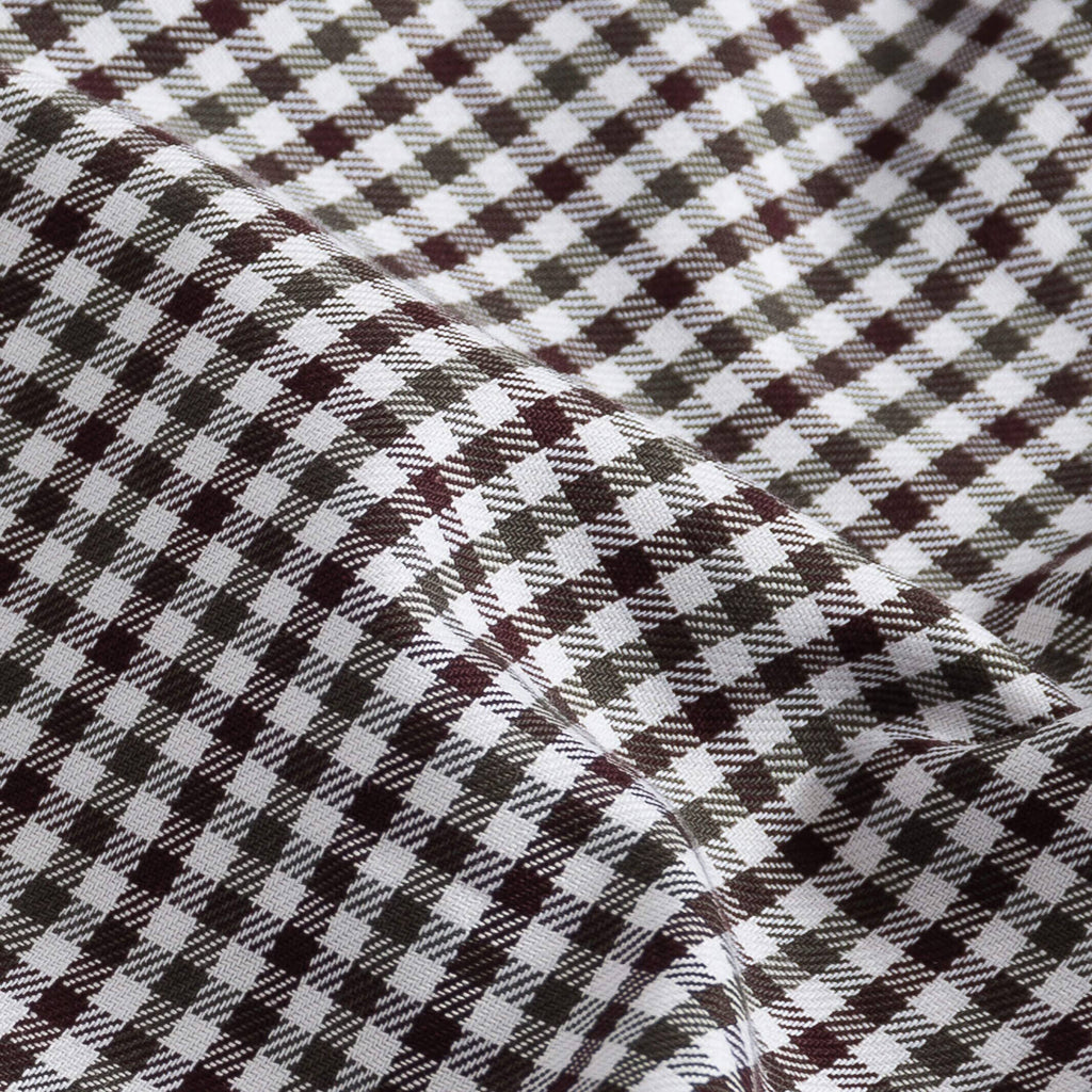 The Brown and Olive Delinger Check Custom Shirt Custom Casual Shirt- Ledbury