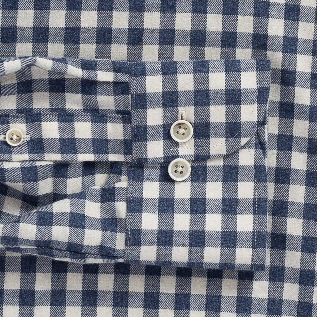 The Smoky Blue Rogers Gingham Custom Shirt Custom Casual Shirt- Ledbury