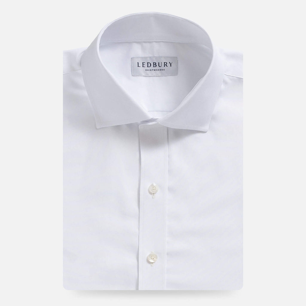 The White Regent 120s Poplin Custom Shirt Custom Dress Shirt- Ledbury