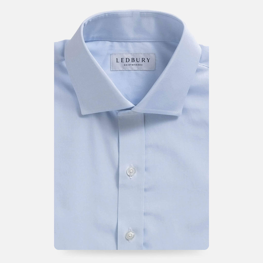 The Light Blue Regent 120s Poplin Custom Shirt Custom Dress Shirt- Ledbury