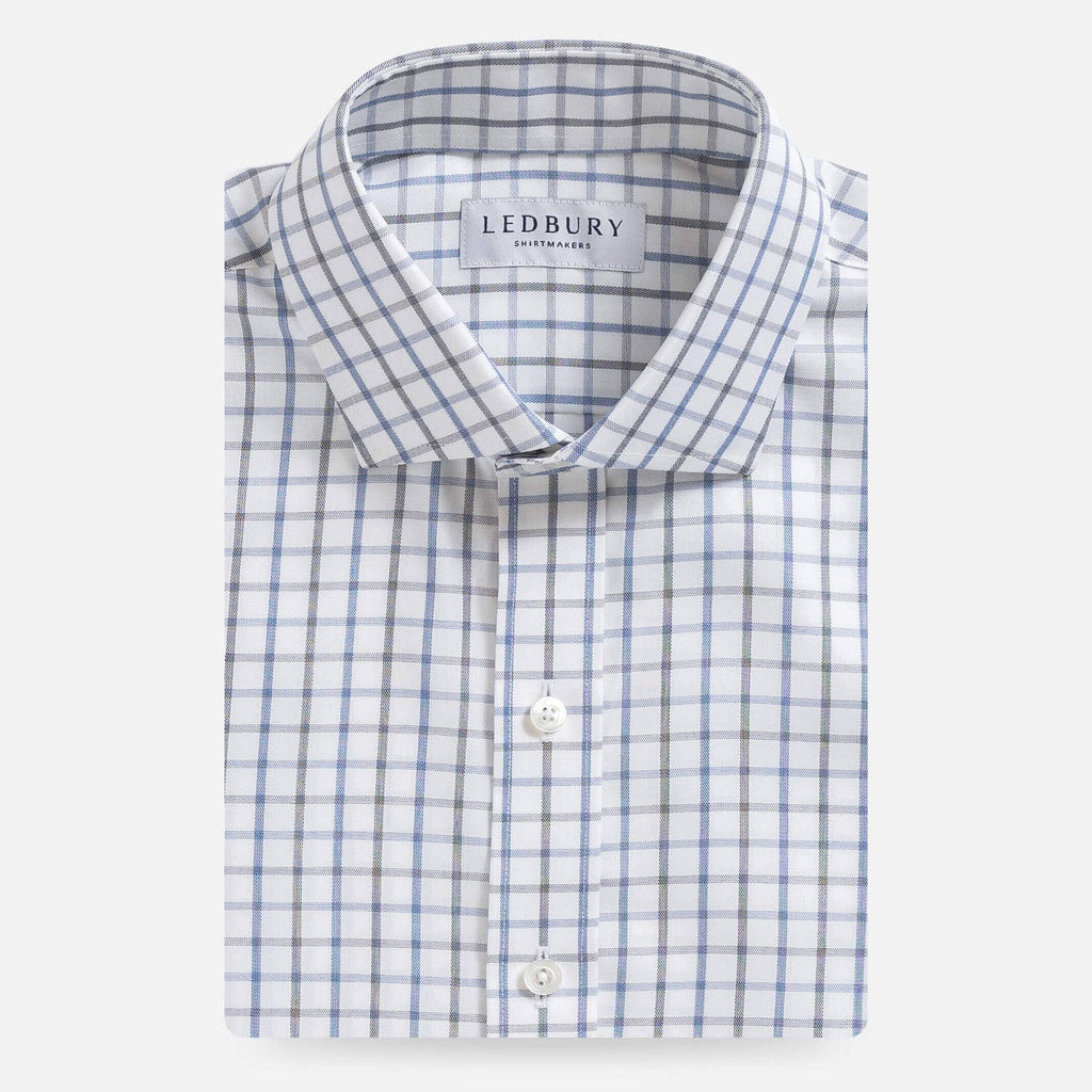 The Blue Suffield Check Custom Shirt Custom Dress Shirt- Ledbury