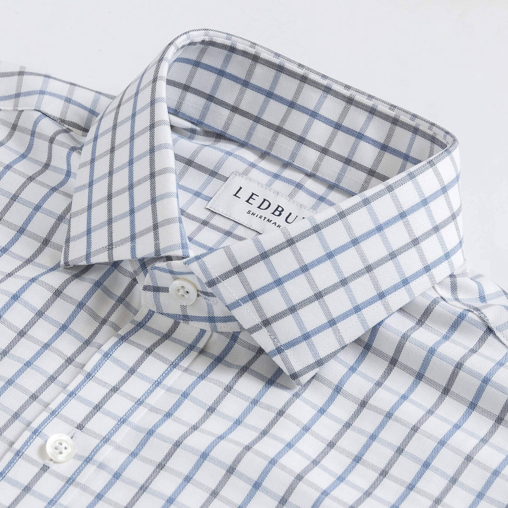 The Blue Suffield Check Custom Shirt Custom Dress Shirt- Ledbury