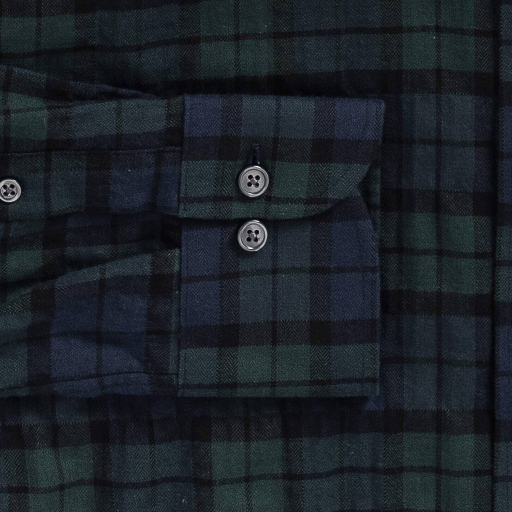 The Evergreen Brooks Brushed Herringbone Custom Shirt Custom Casual Shirt- Ledbury