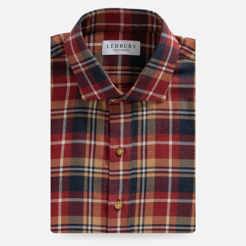 The Vintage Red Griffin Flannel Custom Shirt Custom Casual Shirt- Ledbury