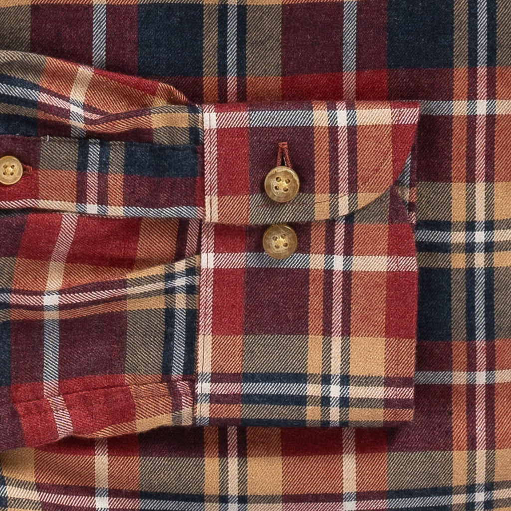 The Vintage Red Griffin Flannel Custom Shirt Custom Casual Shirt- Ledbury