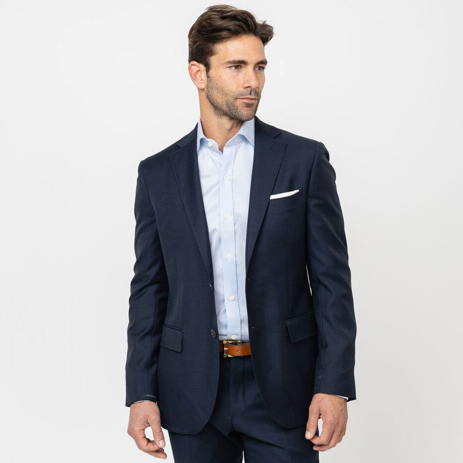 The Blue Fine Twill Spread Dress Shirt Ledbury