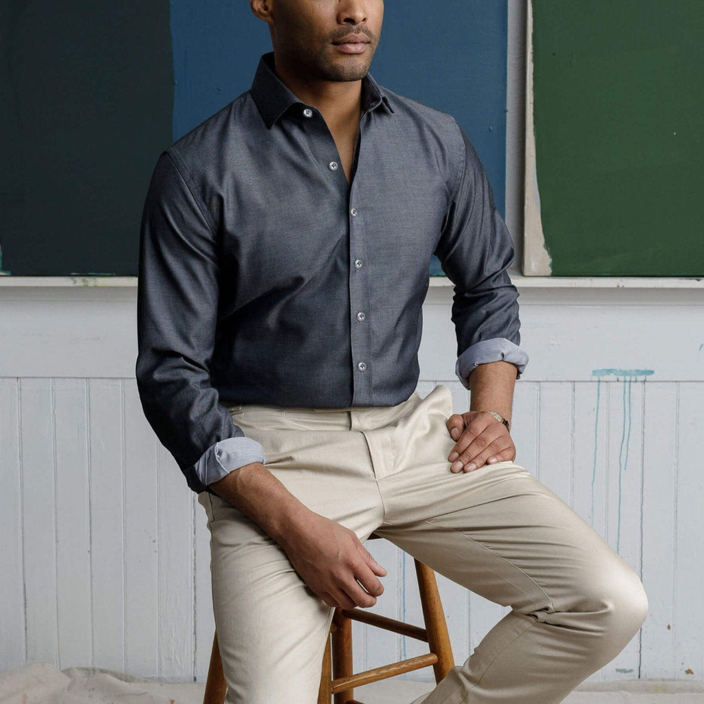 Charcoal dress shirt online