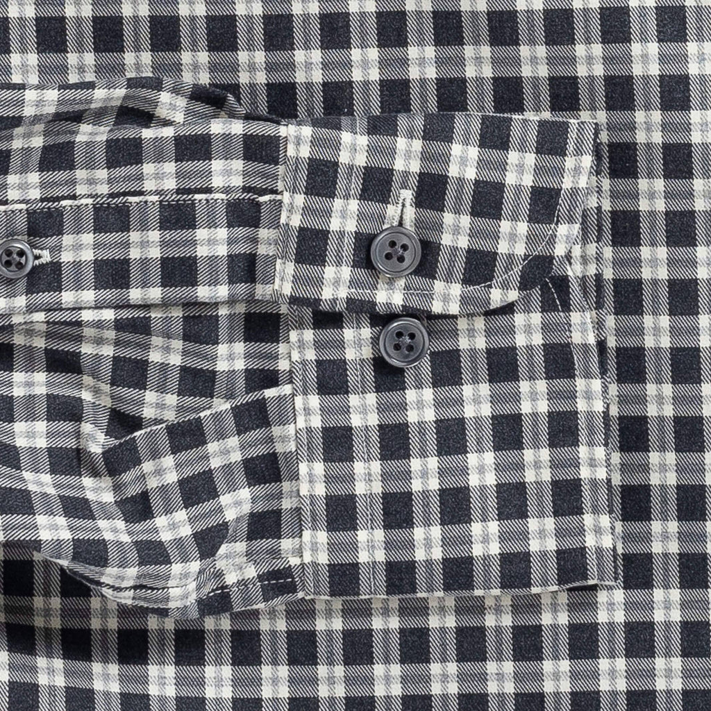 The Charcoal Thomas Mason Hartney Flannel Custom Shirt Custom Casual Shirt- Ledbury