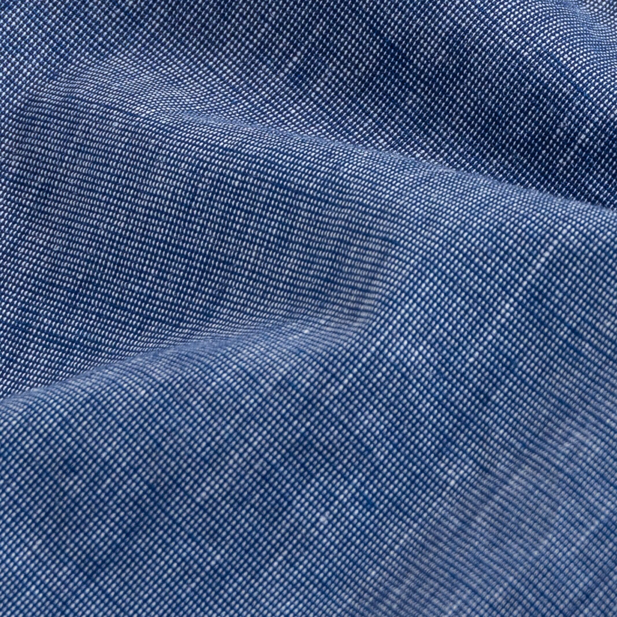 The Navy Barretto Cotton Linen Custom Shirt – Ledbury