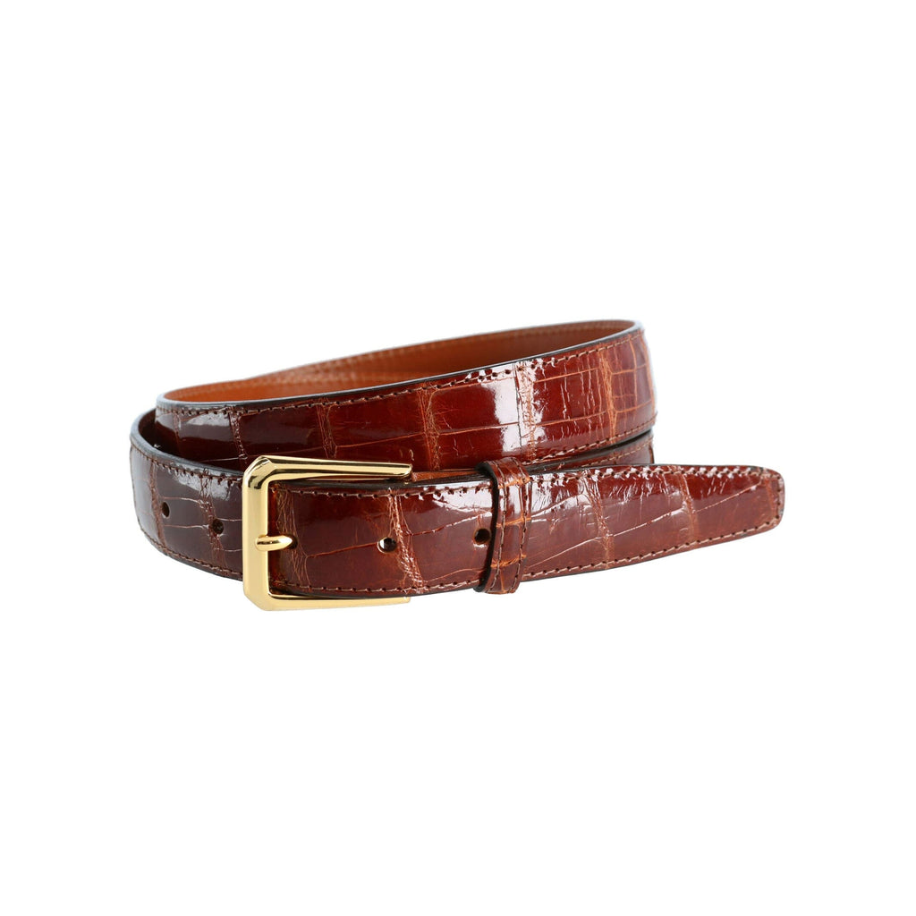 Trafalgar Genuine Glazed Alligator Belt Belt- Ledbury