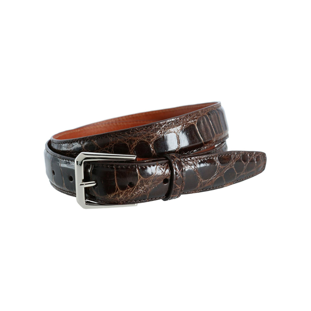 Trafalgar Genuine Glazed Alligator Belt Belt- Ledbury