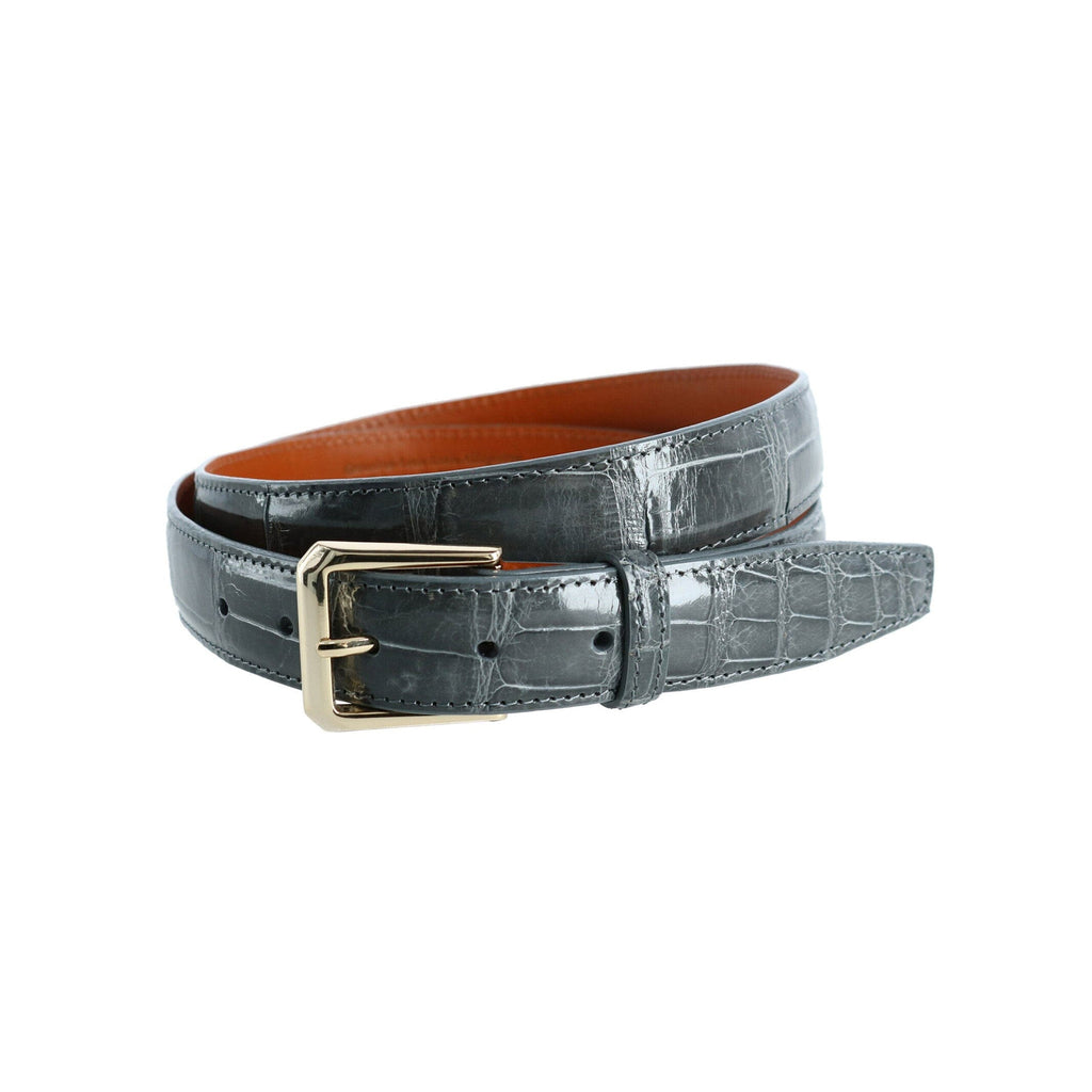 Trafalgar Genuine Glazed Alligator Belt Belt- Ledbury