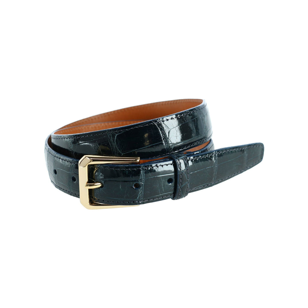 Trafalgar Genuine Glazed Alligator Belt Belt- Ledbury