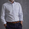 The Light Blue Mayfield Oxford Stripe Custom Shirt Custom Dress Shirt- Ledbury