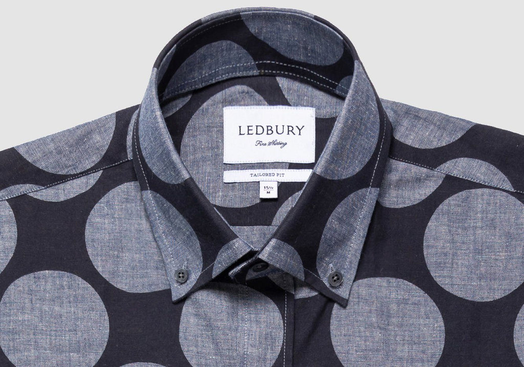 The Navy Foundry Print Casual Shirt Casual Shirt- Ledbury