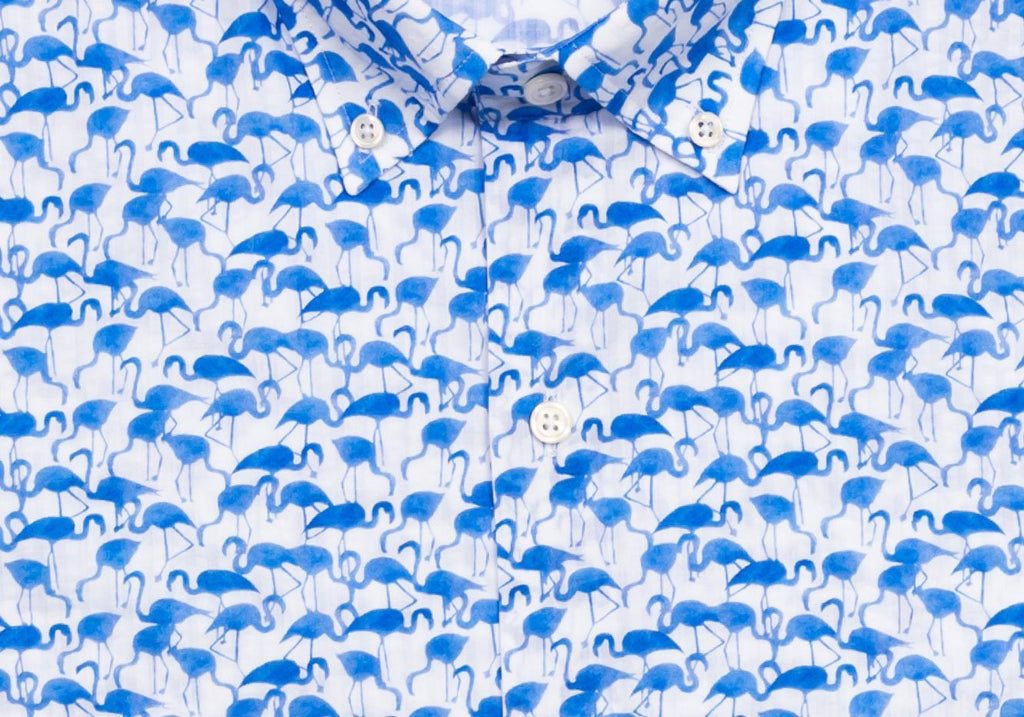 The Blue Parksley Printed Seersucker Casual Shirt Casual Shirt- Ledbury