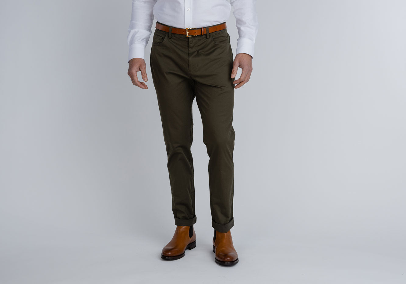 The Khaki Stretch Twill Franklin 5 Pocket Custom Pant