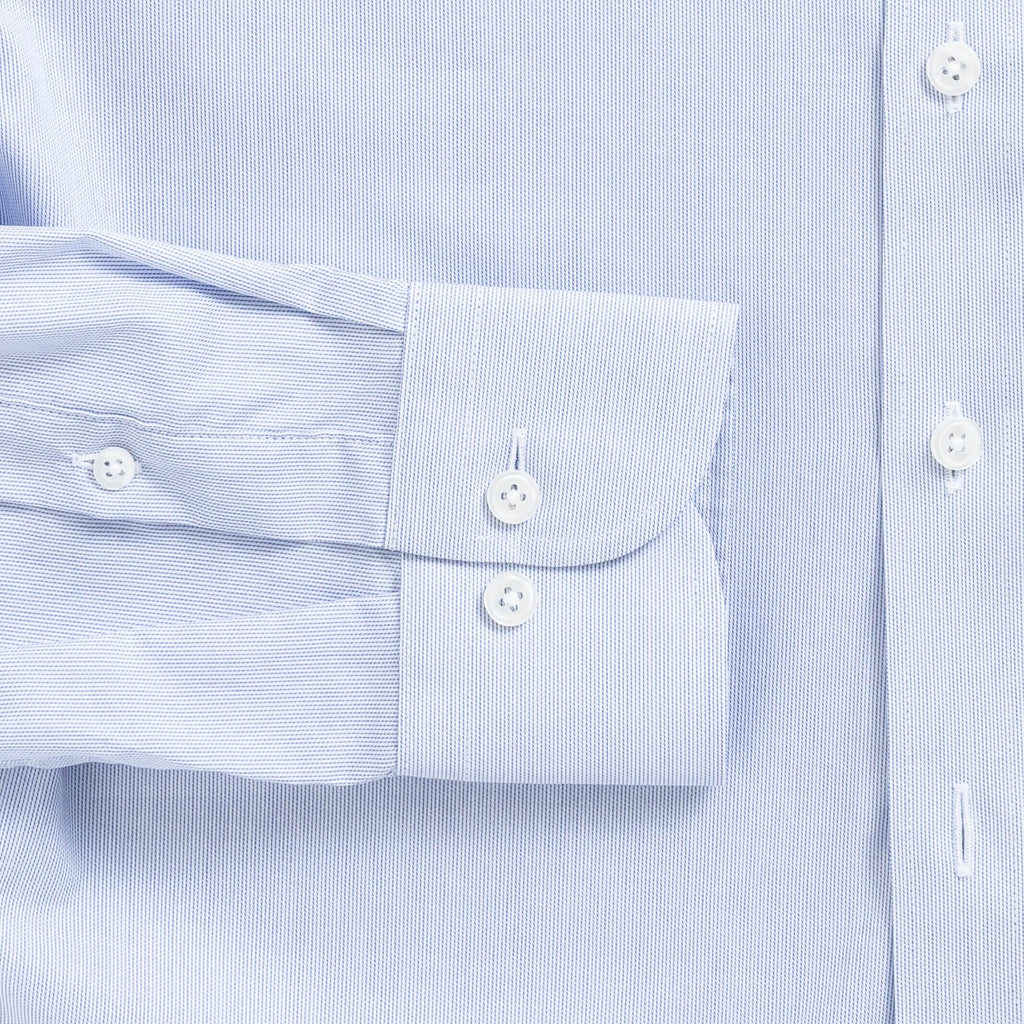 The Blue Albini Micro Stripe Ellington Twill Custom Shirt – Ledbury