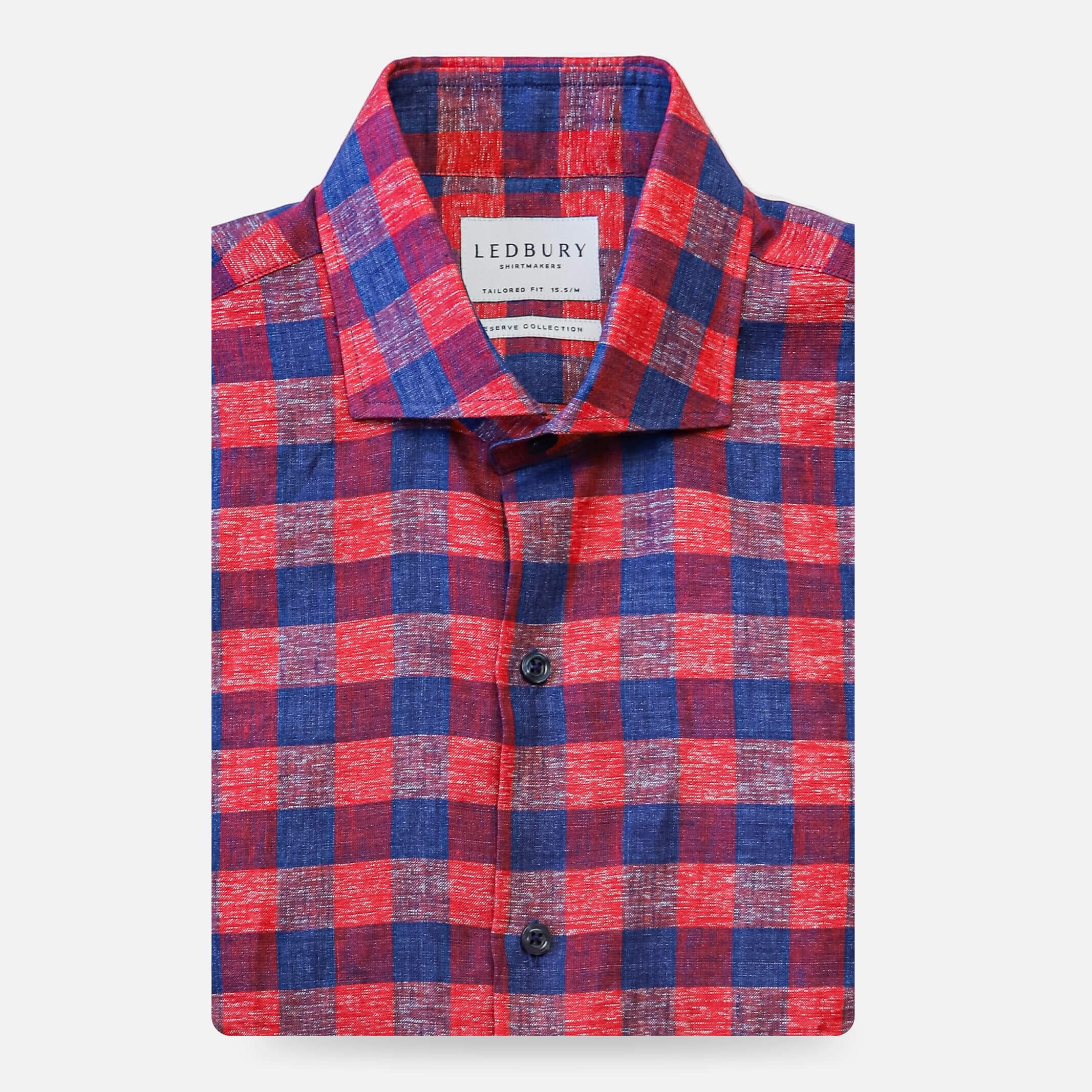 The Red Frazier Linen Gingham Casual Shirt – Ledbury