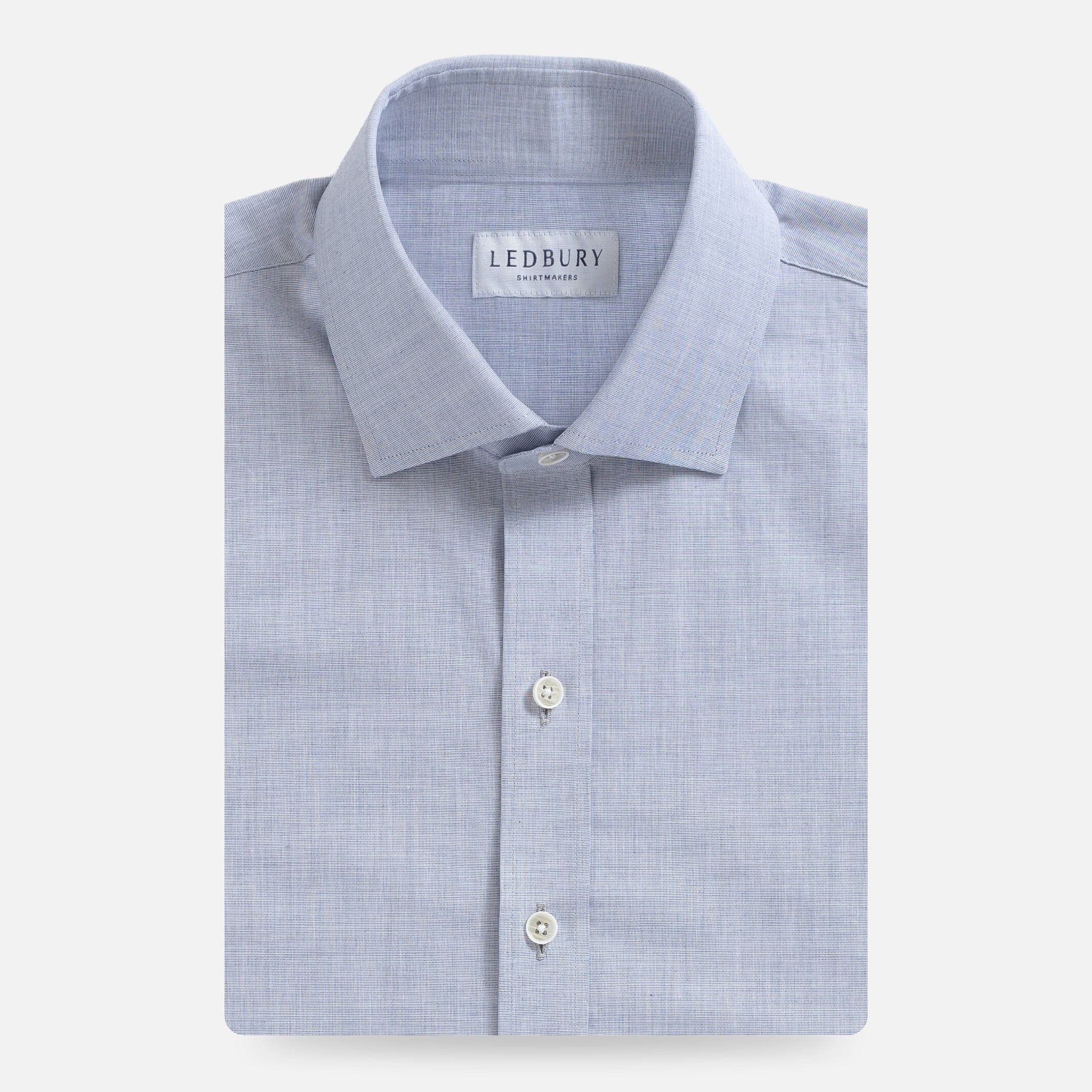 The Blue Hucks Chambray Custom Shirt Custom Dress Shirt- Ledbury