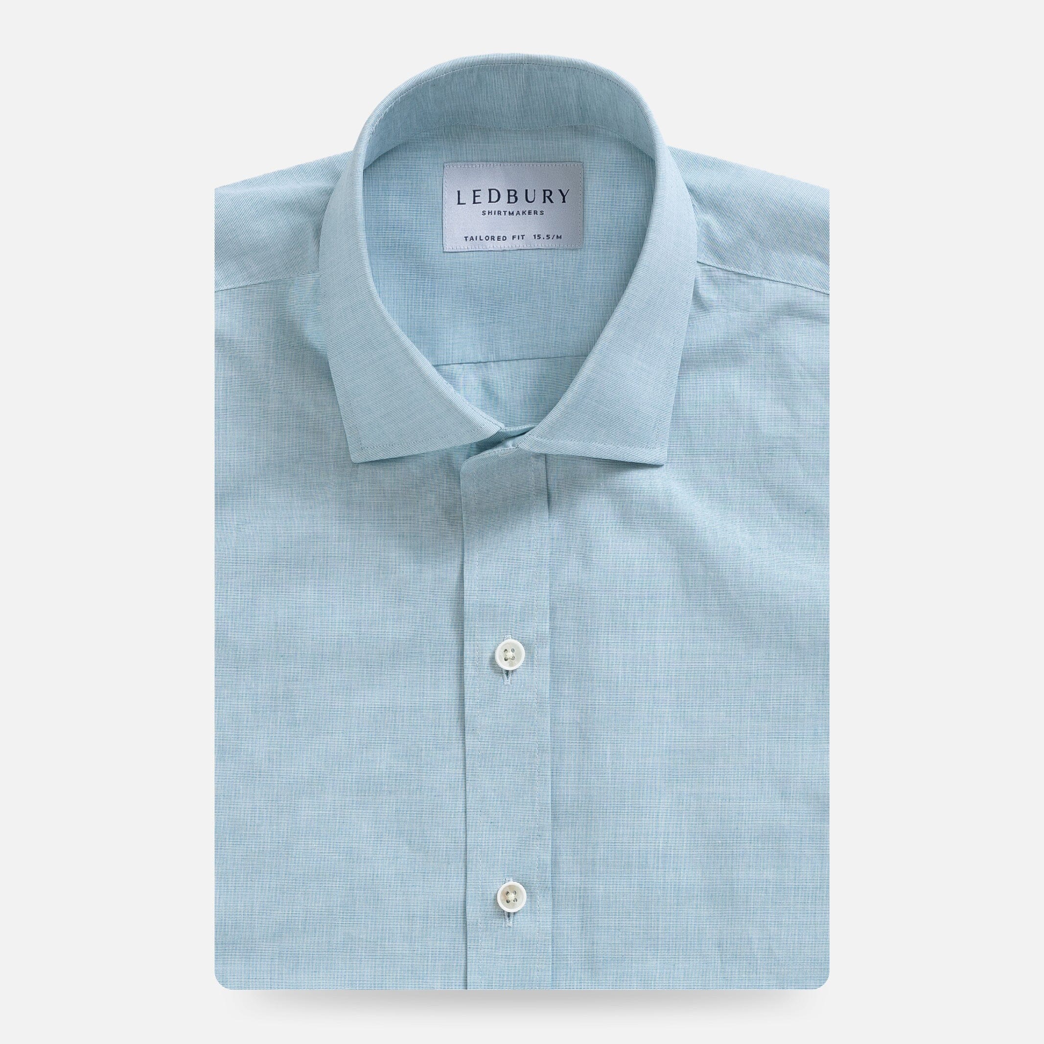 The Green Hucks Chambray Custom Shirt Custom Dress Shirt- Ledbury